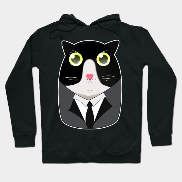 a Cat born with Tuxedo suit Hoodie by Catifornia